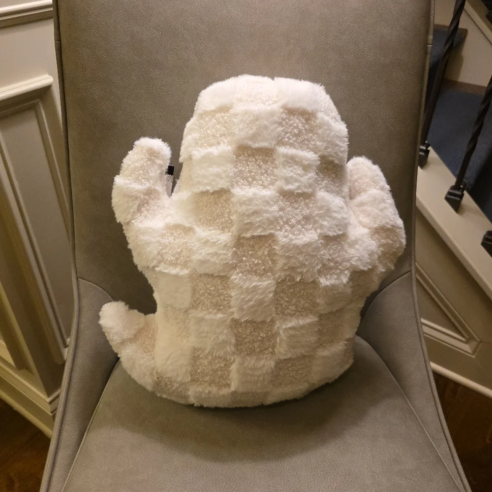 Kirklands Ghost Pillow Checkered White Halloween 2025 Christmas Gift